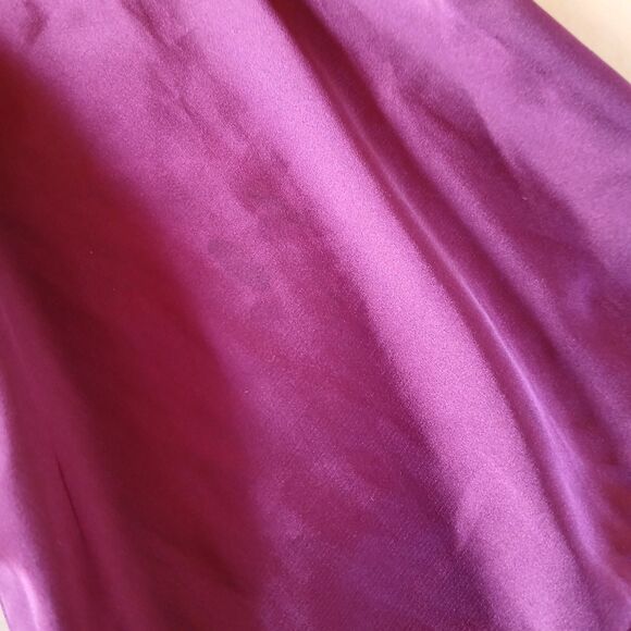 DB Studio Davids Bridal Belted Satin & Lace Purple Robe L/XL Sleepwear - Picture 5 of 5